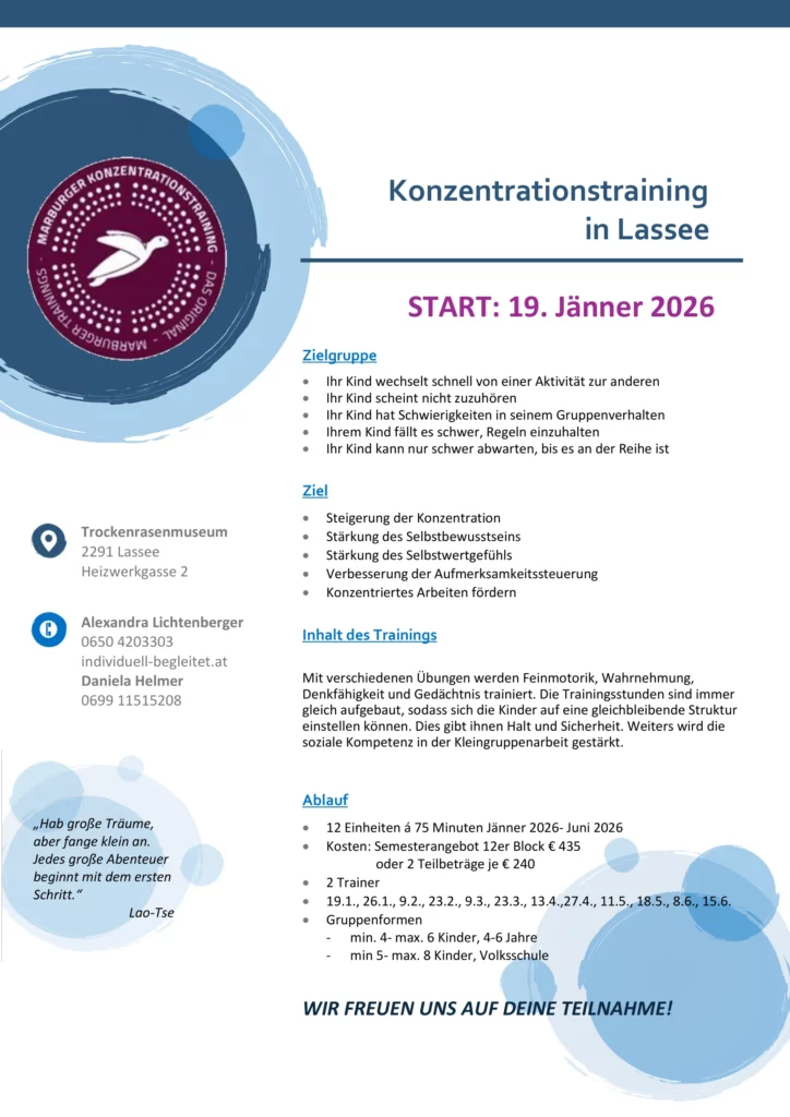 Konzentrationstraining in Lassee